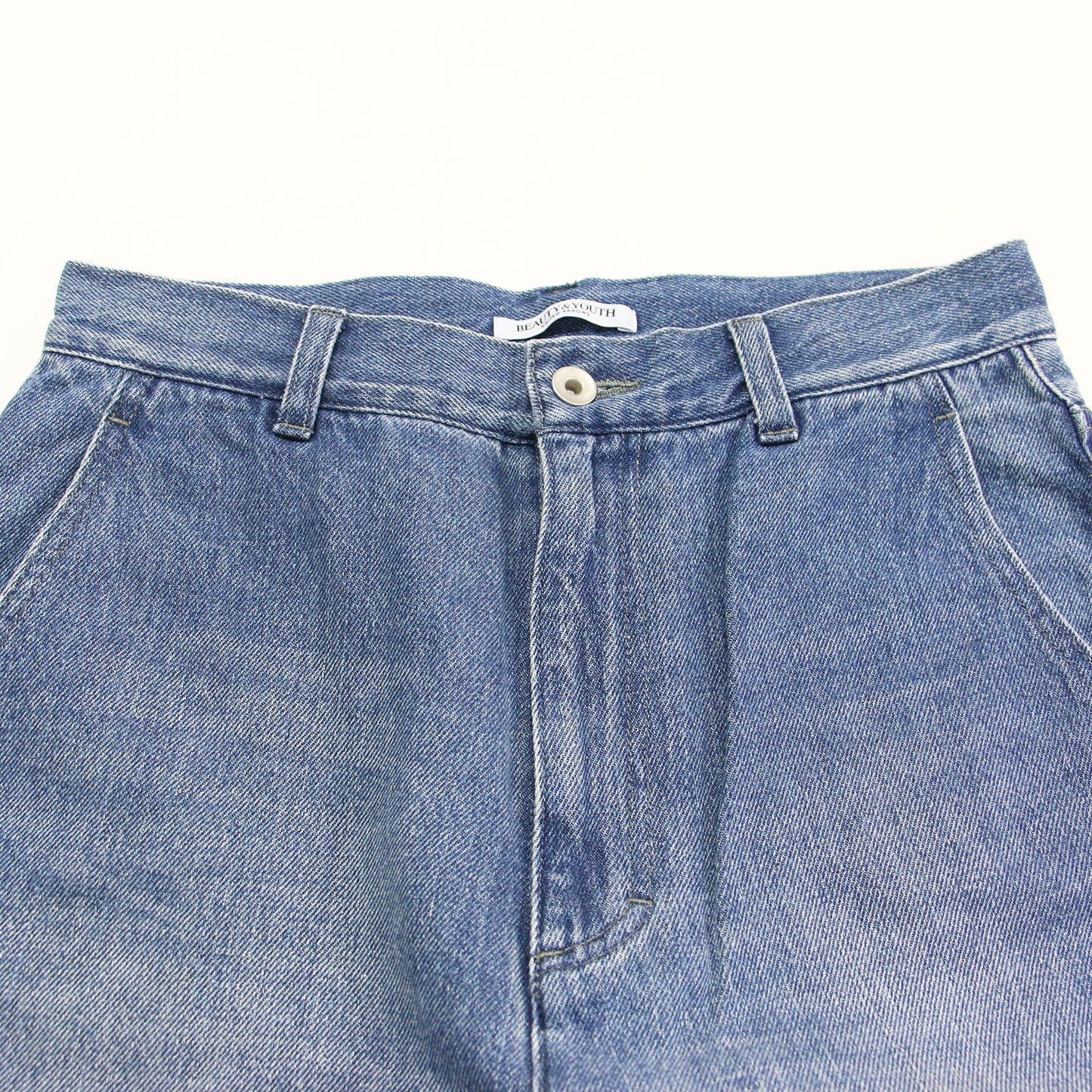 24秋冬 ハイウエスト ワイド ストレート デニムパンツ