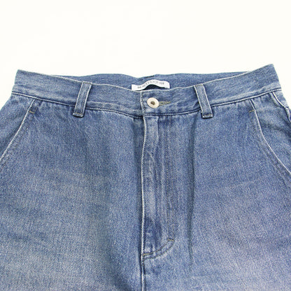 24秋冬 ハイウエスト ワイド ストレート デニムパンツ