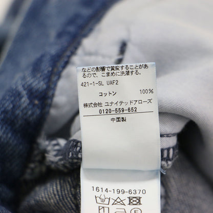 24秋冬 ハイウエスト ワイド ストレート デニムパンツ