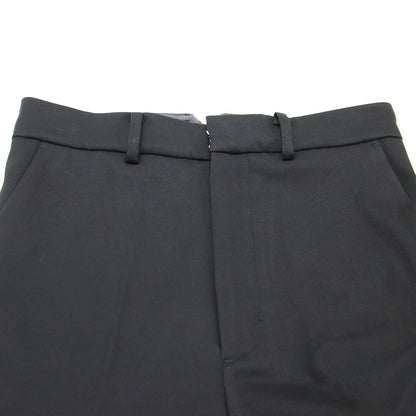 ハイウエスト ストレート ワイドパンツ / スラックス センタープレス テーパード フルレングス ストレッチ