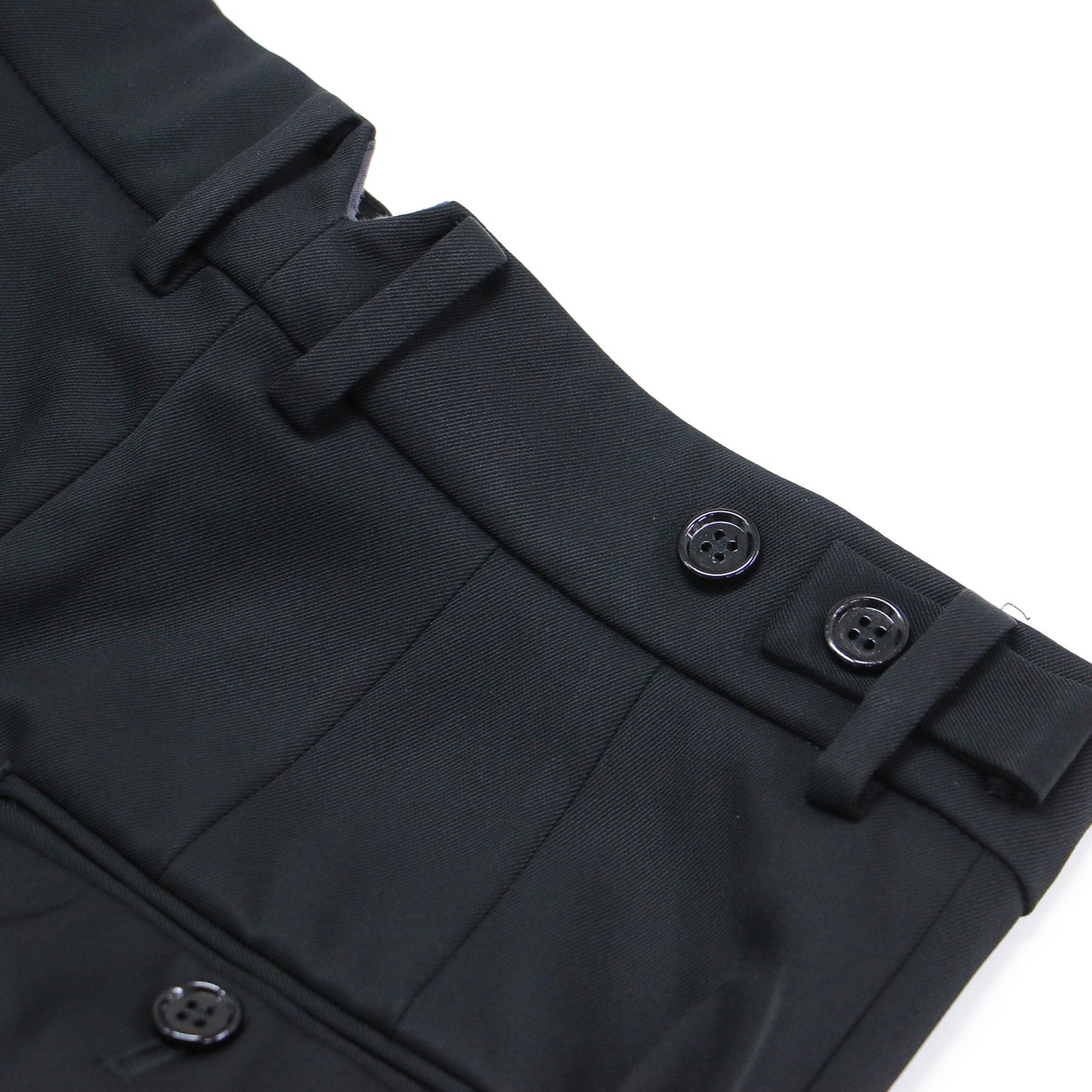 ハイウエスト ストレート ワイドパンツ / スラックス センタープレス テーパード フルレングス ストレッチ