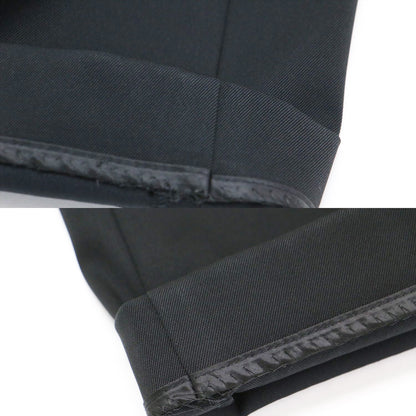 ハイウエスト ストレート ワイドパンツ / スラックス センタープレス テーパード フルレングス ストレッチ