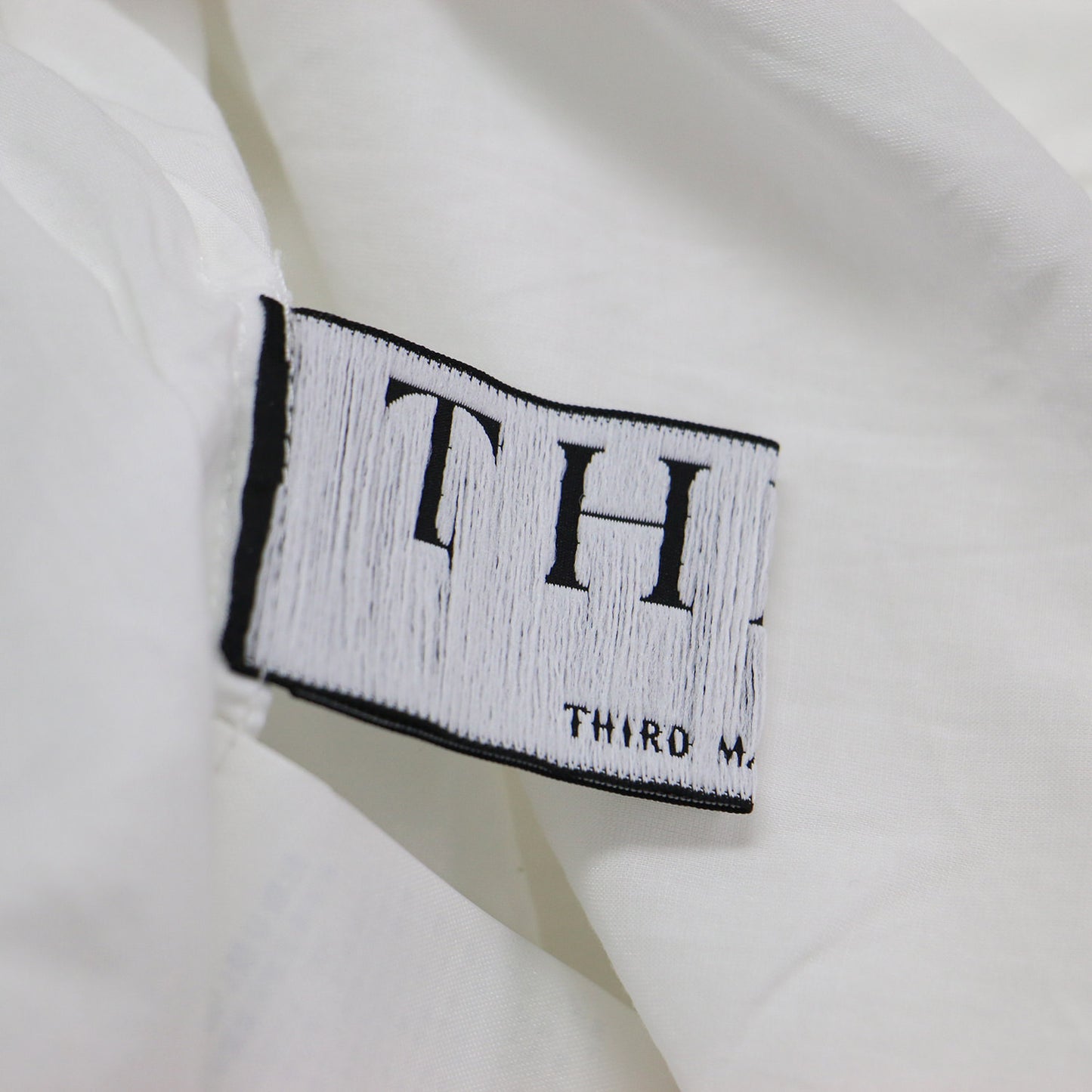 21春夏 コットン シアー レース シャツ / ブラウス 長袖 スタンドカラー タック 比翼ボタン