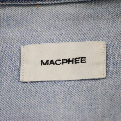 24春夏 コットン デニム ショートジャケット / 長袖 ラウンドスリーブ コンパクト ヴィンテージ加工