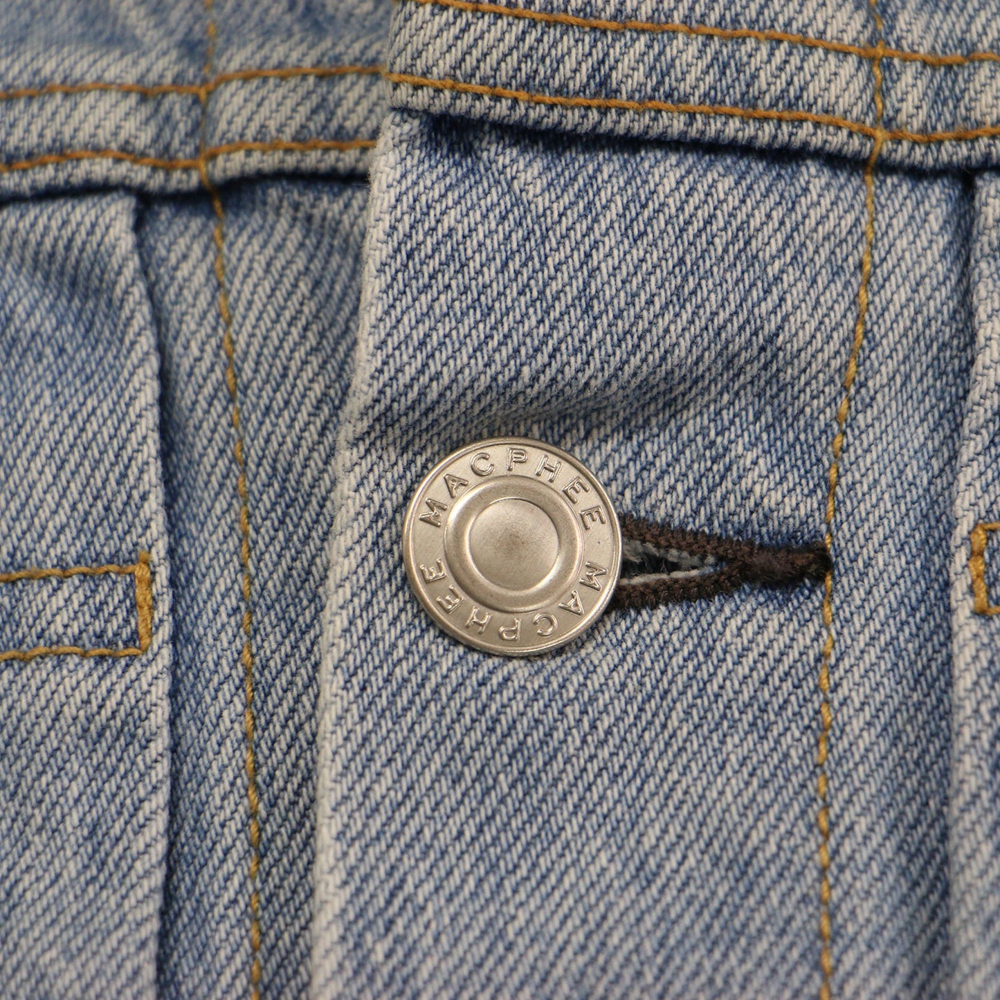 24春夏 コットン デニム ショートジャケット / 長袖 ラウンドスリーブ コンパクト ヴィンテージ加工