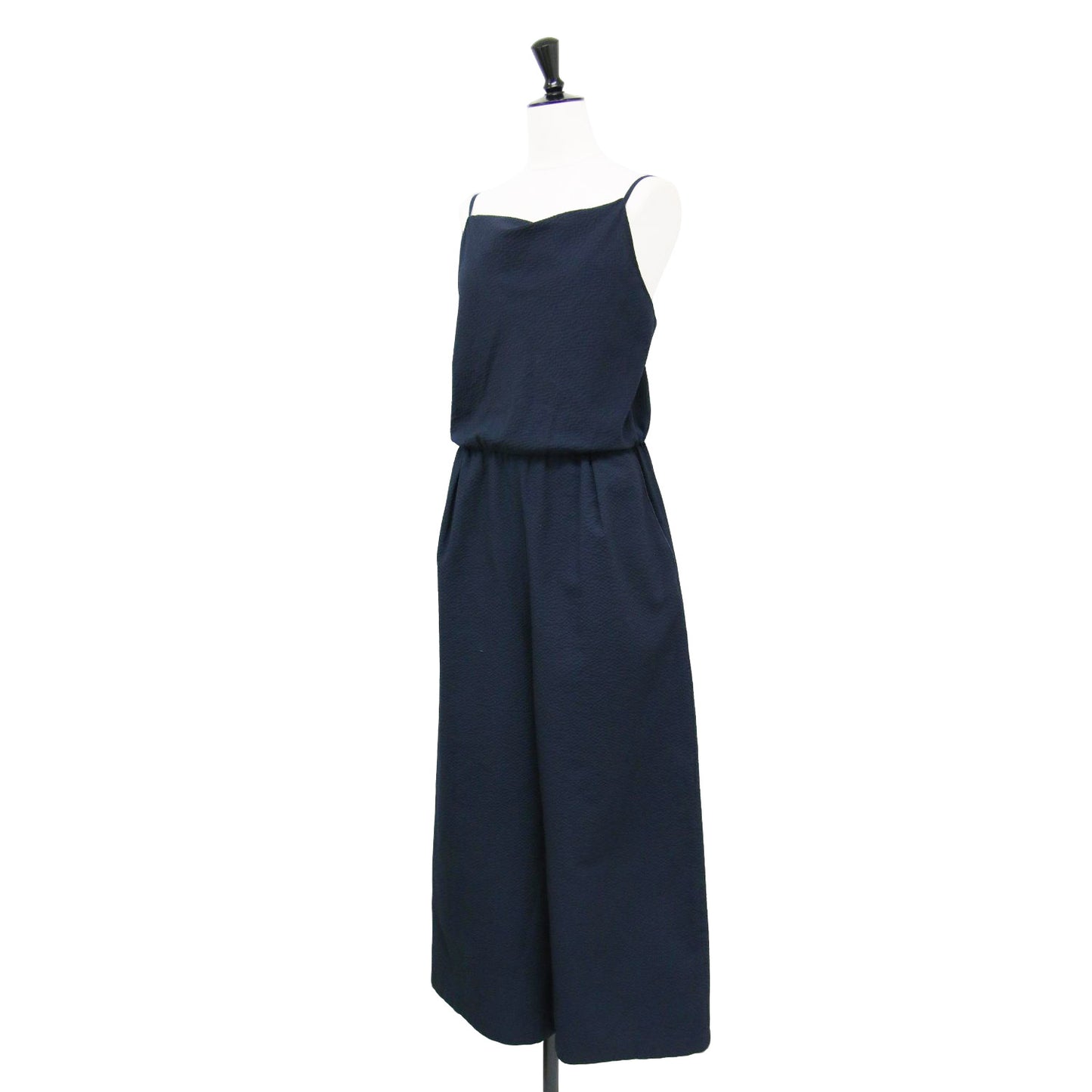 23春夏 ポリエステル コットン サッカー ジャンプスーツ / キャミソール サロペット ワイド ストレッチ