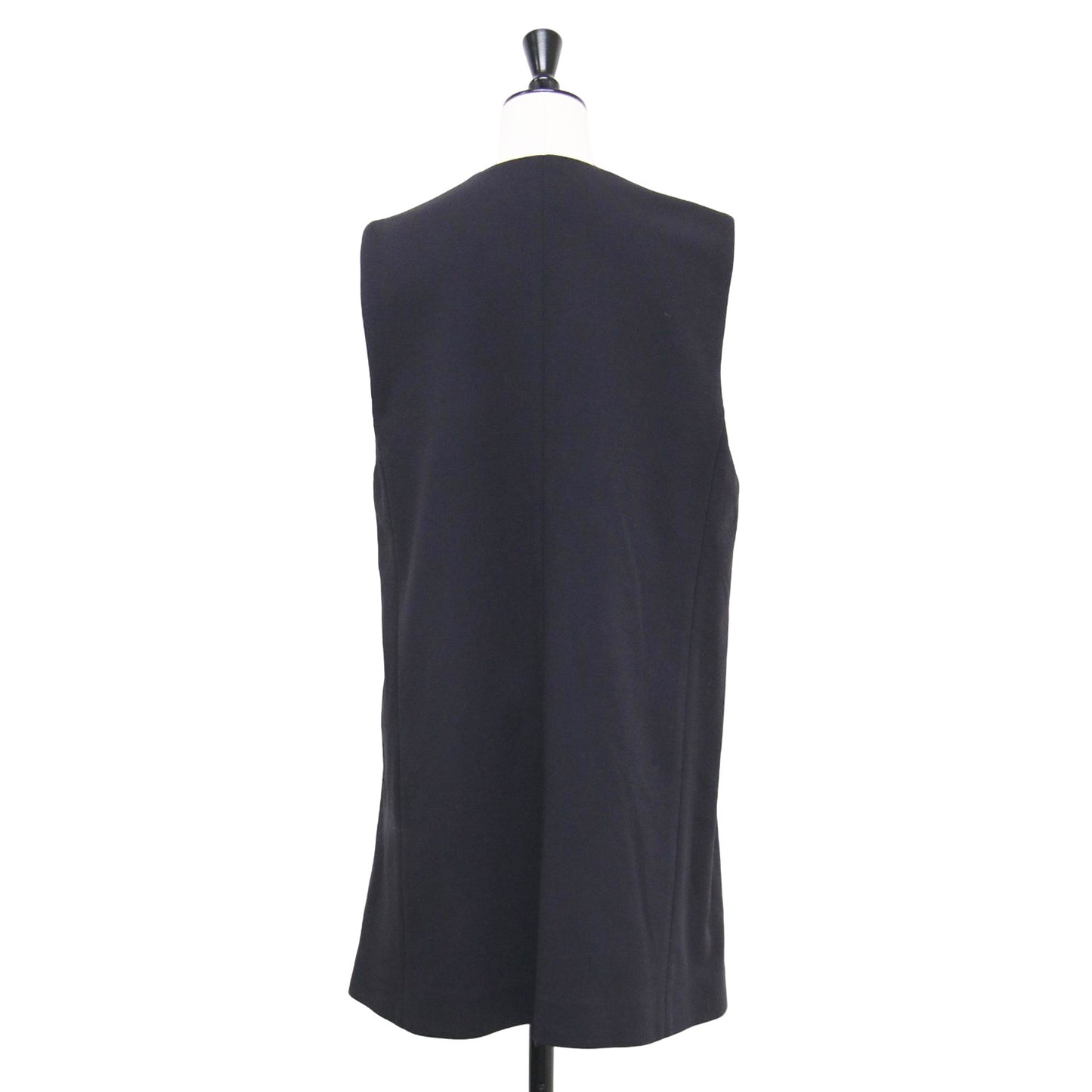 22春夏 ドライアムンゼン Vネック ジレ / ベスト ノースリーブ チュニック丈 ストレート ダブルブレスト