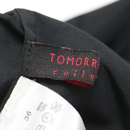 23秋冬 ポリエステル シルク マット タフタ ギャザー ティアード ブラウス / プルオーバー ノースリーブ ペプラム