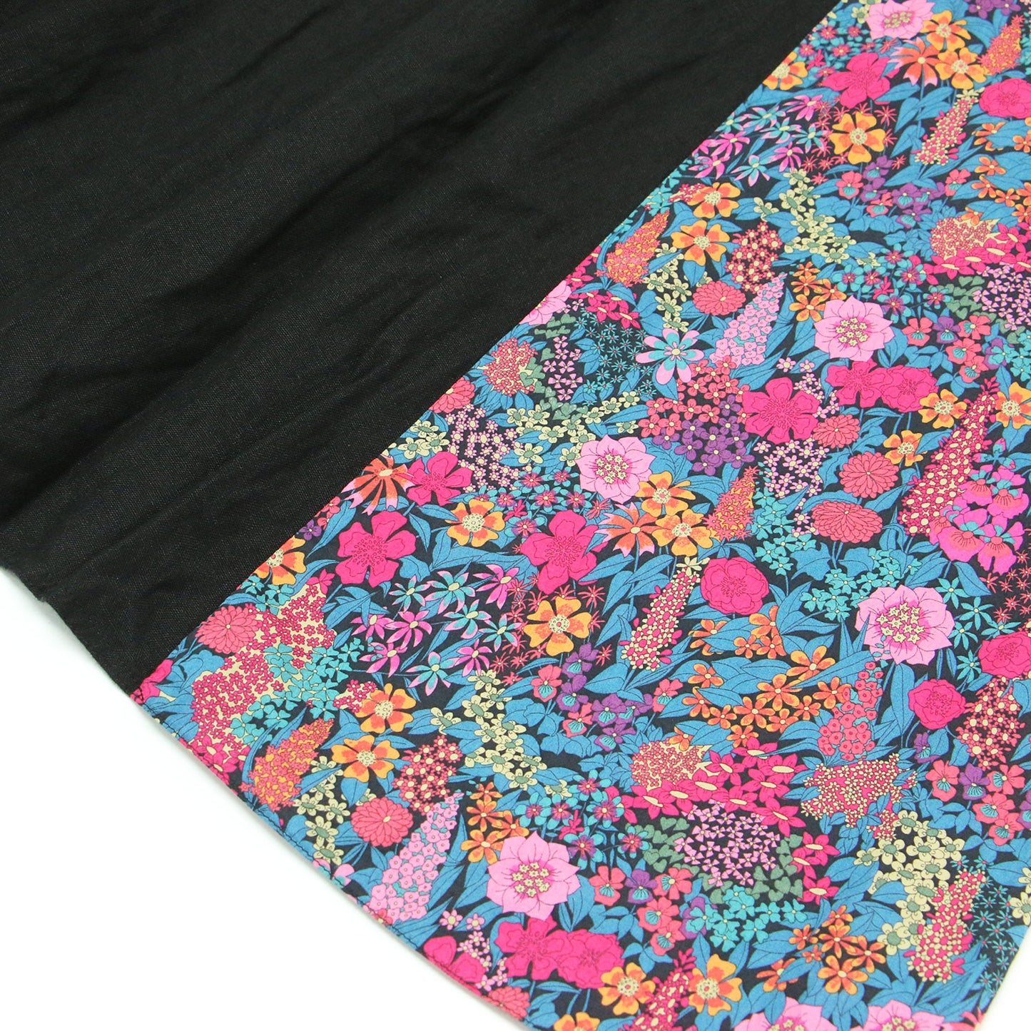 リネン リバティ ロング スカート / フレア タック Aライン 花柄 コットン