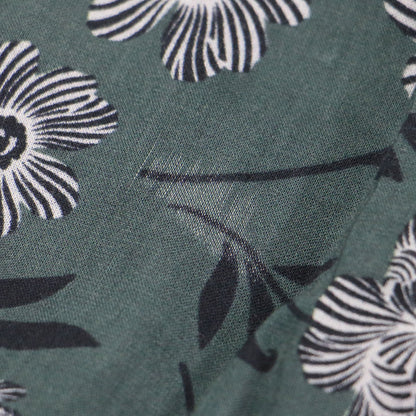 × UNITED ARROWS 別注 マドモアゼルのドレス / ワンピース 長袖 Vネック ロング丈 花柄 フレア コットン