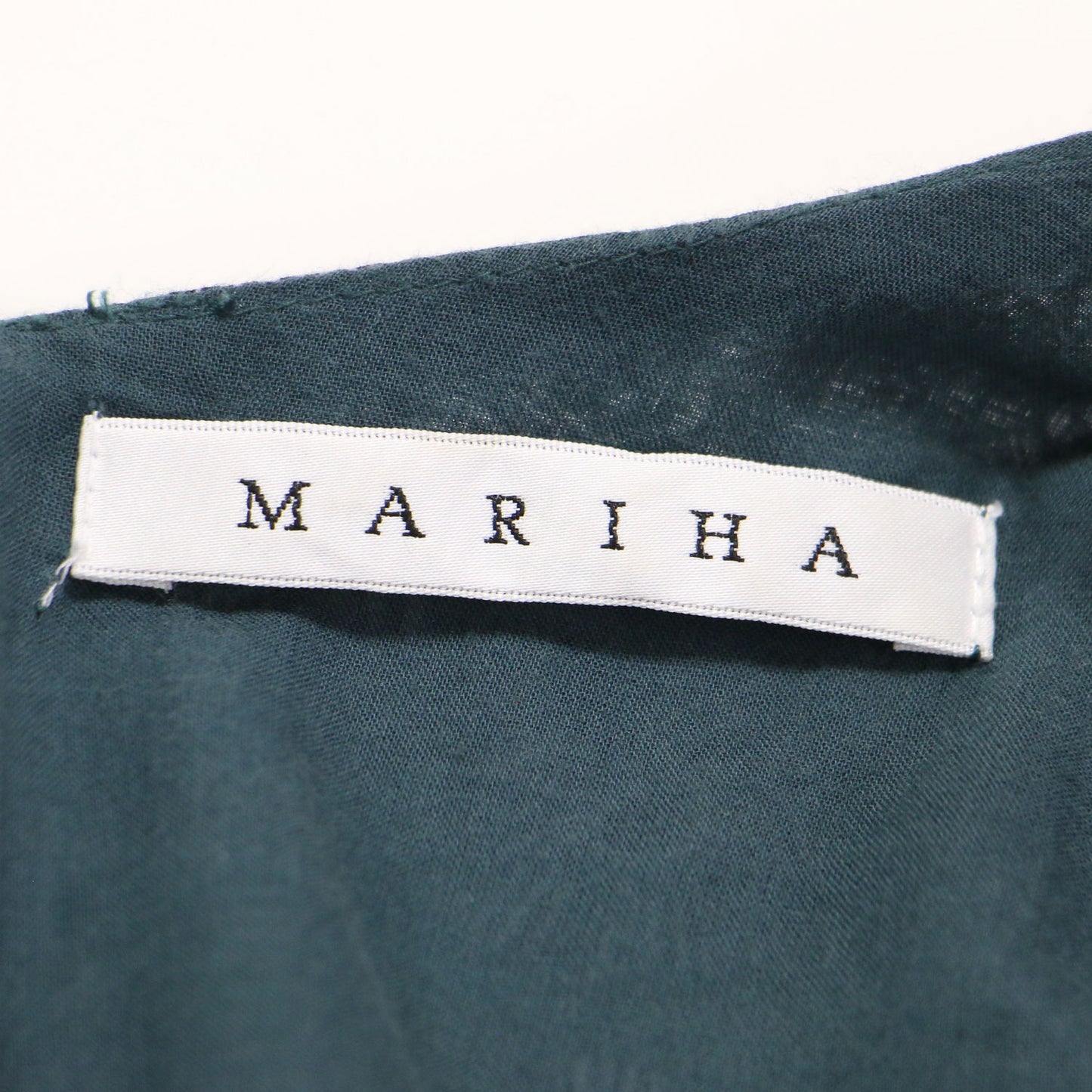 × UNITED ARROWS 別注 マドモアゼルのドレス / ワンピース 長袖 Vネック ロング丈 花柄 フレア コットン