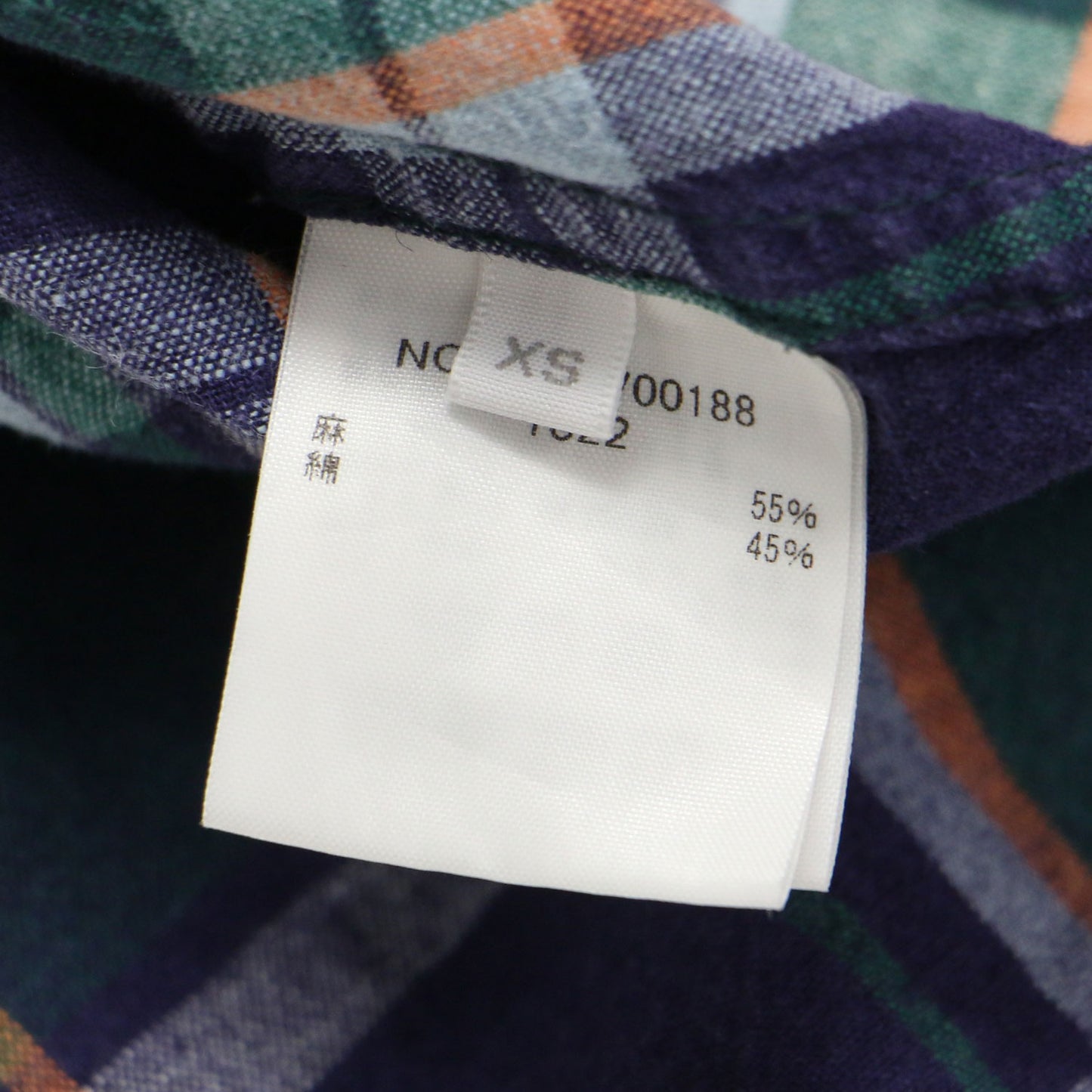 チェック柄 ノースリーブ スキッパー ブラウス / プルオーバー Vネック Aライン コットン リネン