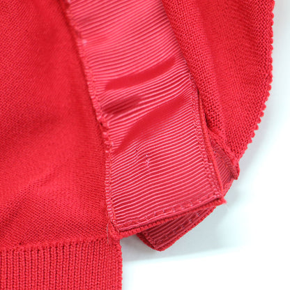 ビジューボタン ニット カーディガン / プルオーバー 長袖 クルーネック スナップボタン