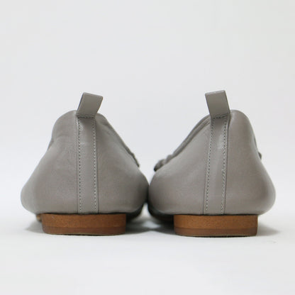 スクエア ギャザー フラット シューズ / ギャザー スクエアトゥ プルストラップ スリッポン