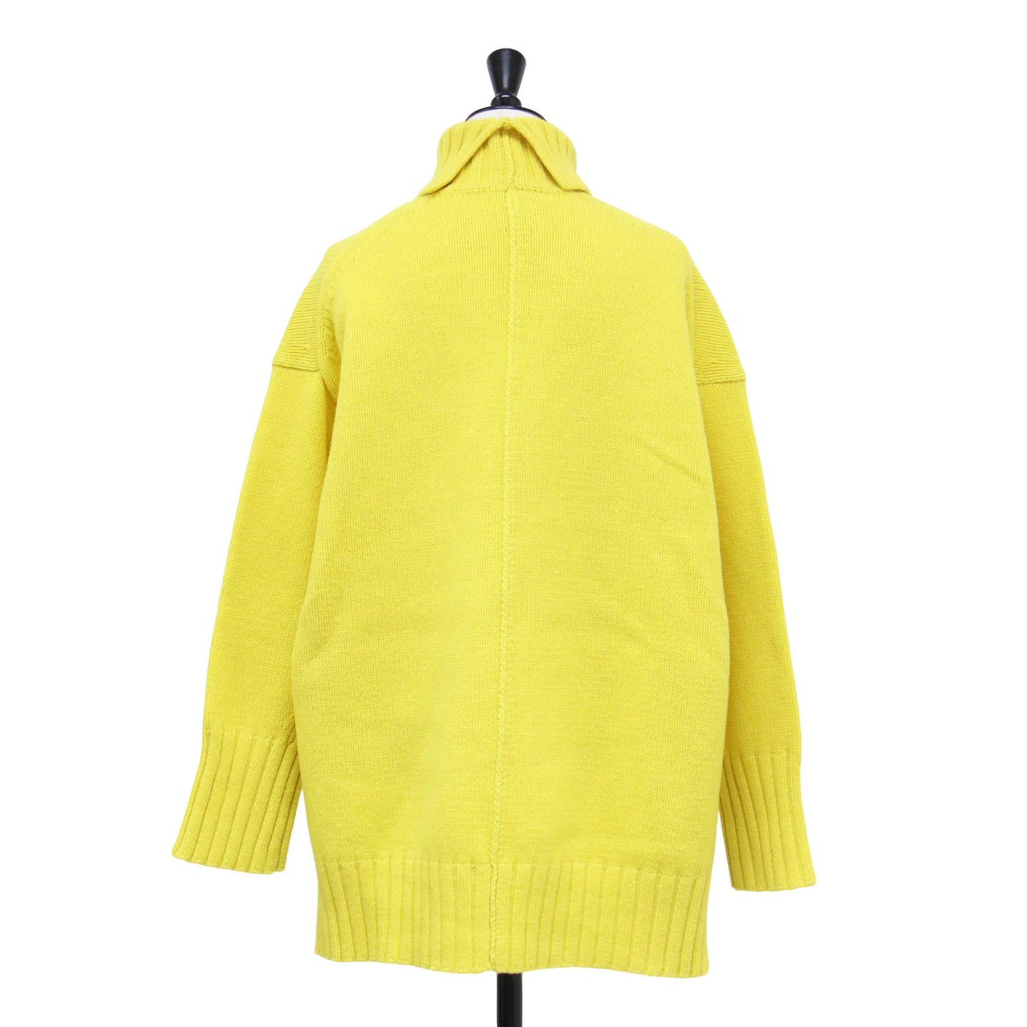 ウール カシミヤ ハイネック プルオーバー / ニット ヘムライン 長袖 ワイド ミドルゲージ スリット