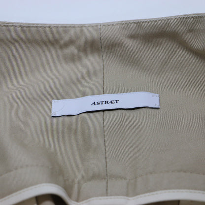 22春夏 ダブルウエスト チノ ストレートパンツ / ワイドパンツ ハイウエスト コットン