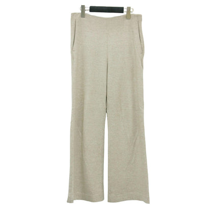 20秋冬 ジャガード ツイード ニットパンツ / Jacquard Tweed ワイドパンツ セミフレア ストレッチ ウール コットン