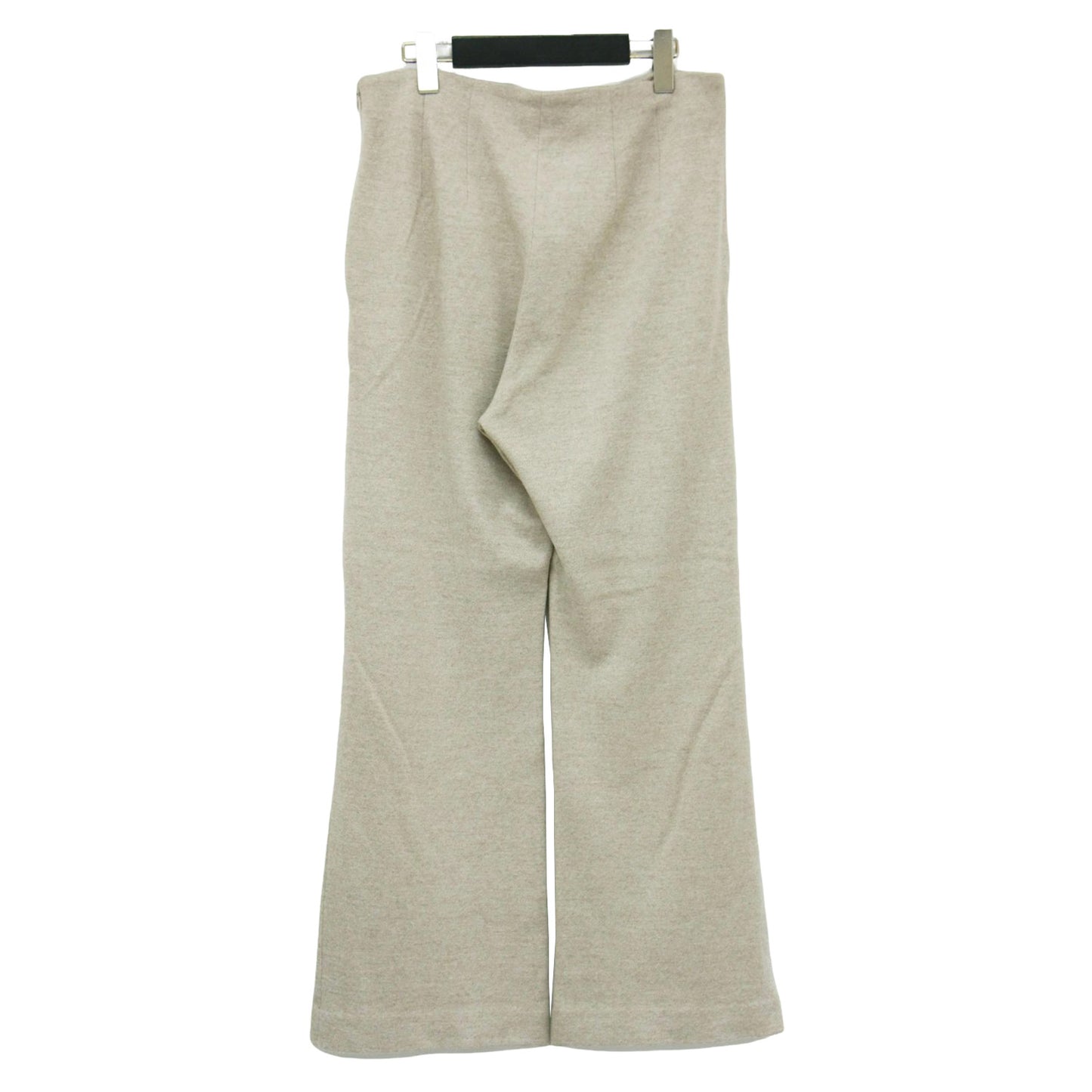 20秋冬 ジャガード ツイード ニットパンツ / Jacquard Tweed ワイドパンツ セミフレア ストレッチ ウール コットン