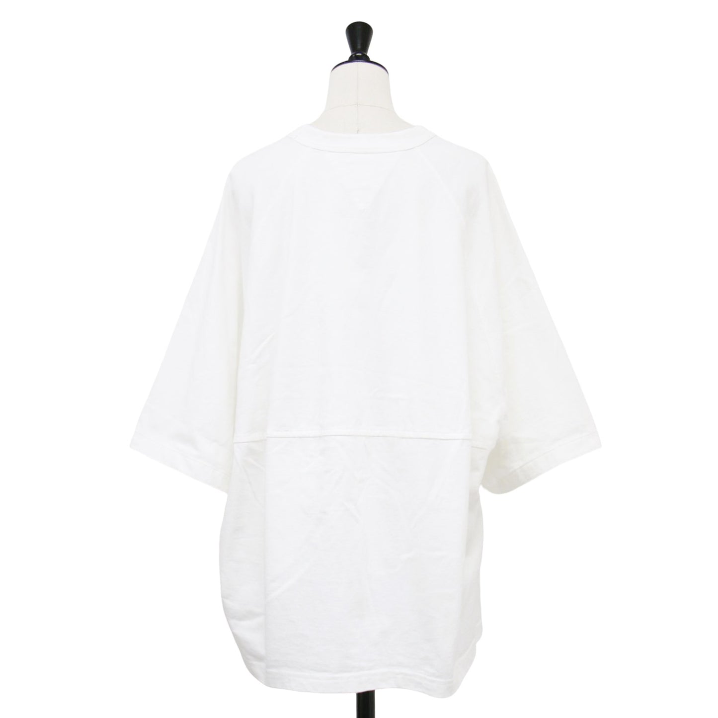 24春夏 ソフト コットン ジャージー Tシャツ / カットソー 半袖 クルーネック ラグラン ワイド 刺繍