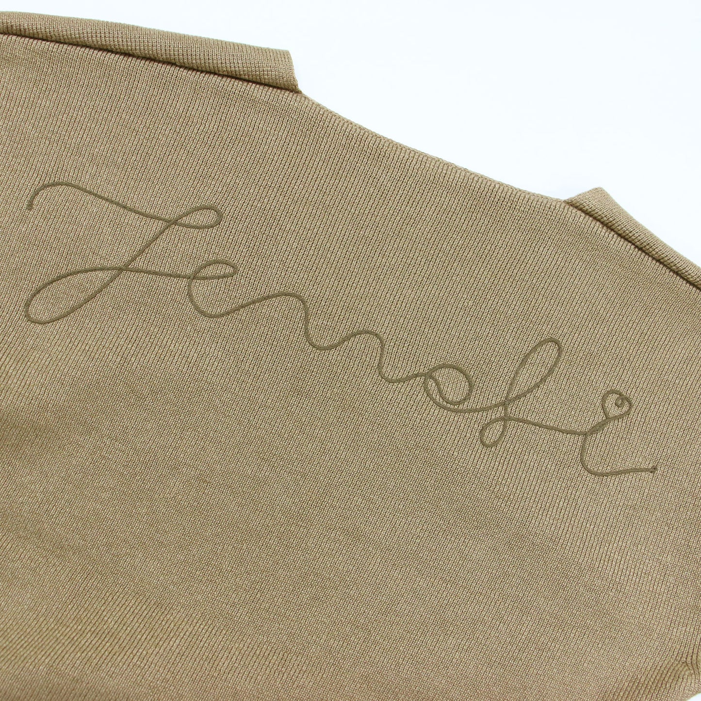 25春夏 ロゴ 刺繍 オーバーサイズ Vネック 半袖 ニット / セーター プルオーバー ワイド スリット リネン シルク コットン