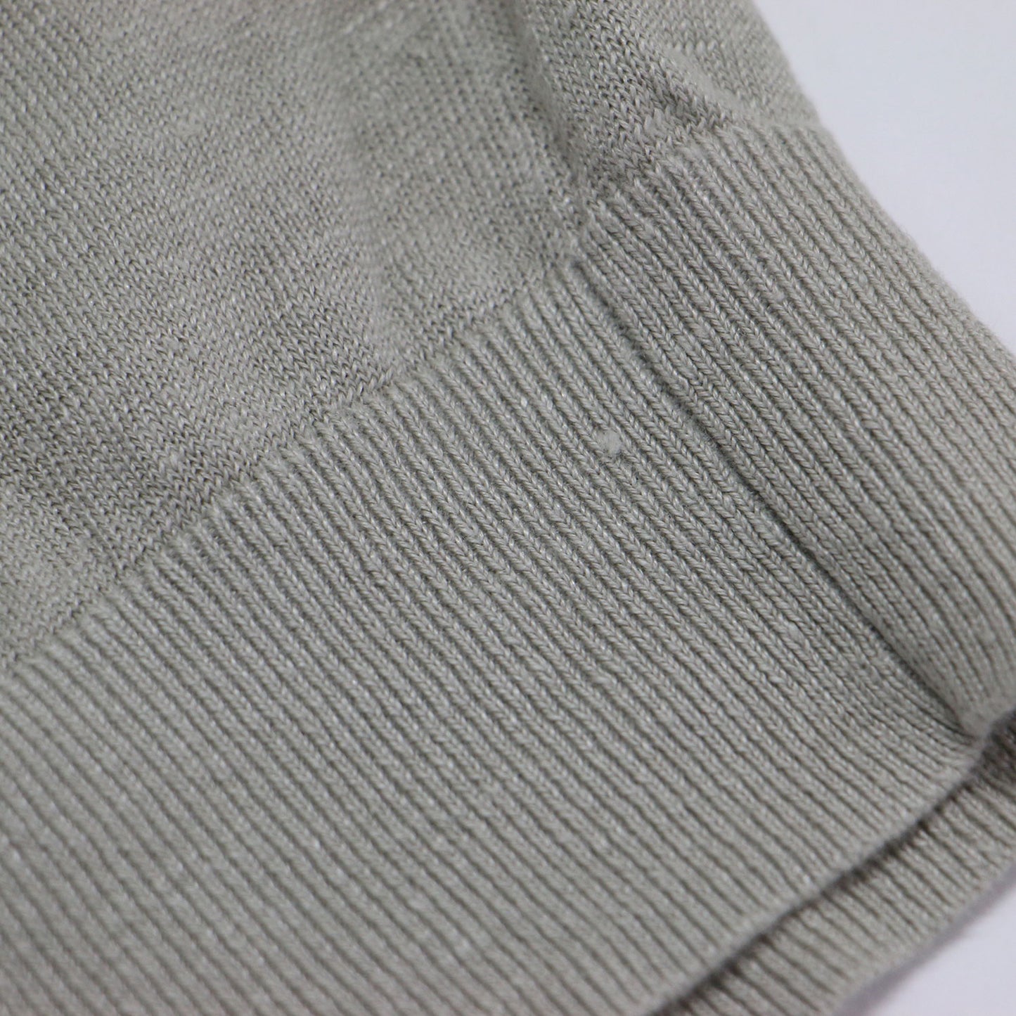 リネン Vネック 半袖 ニット / プルオーバー 5分袖 はしごレース