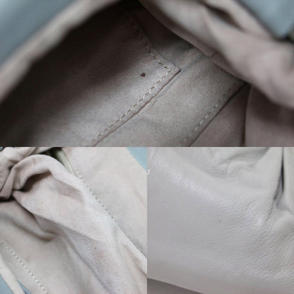 レザー チェーン ショルダーバッグ / POCHETTE GRANDE クラッチ 肩掛け クロスボディ タック