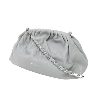 レザー チェーン ショルダーバッグ / POCHETTE GRANDE クラッチ 肩掛け クロスボディ タック