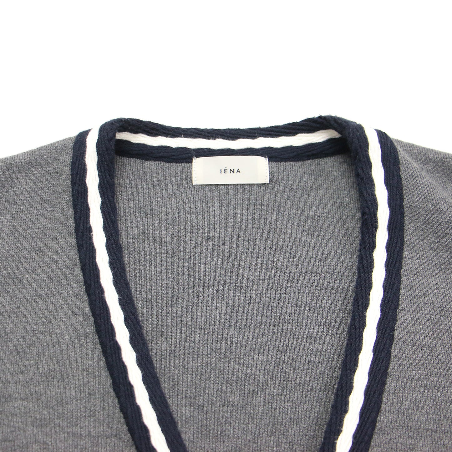 23秋冬 レタードカーディガン / ニット 長袖 チュニック丈 Vネック カシミヤブレンド