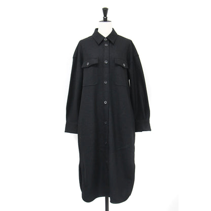 ウール シャツワンピース / THE OFFICER DRESS CPOシャツ 長袖 ミディ丈 スリット