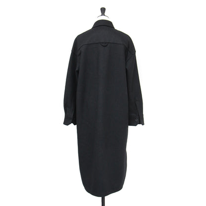 ウール シャツワンピース / THE OFFICER DRESS CPOシャツ 長袖 ミディ丈 スリット