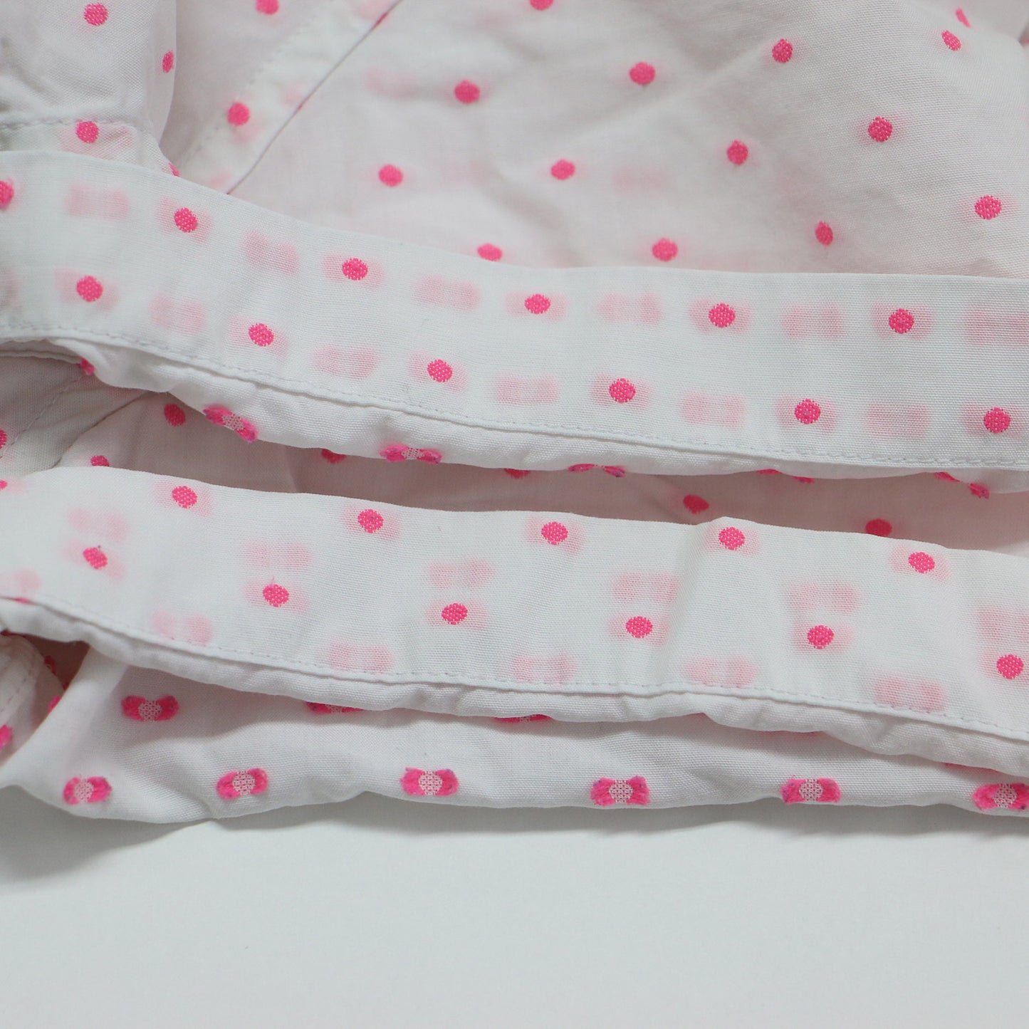 ドット 半袖 シャツ / ブラウス ボックスシルエット コンパクト ヘムライン 胸ポケット