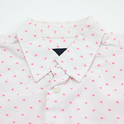 ドット 半袖 シャツ / ブラウス ボックスシルエット コンパクト ヘムライン 胸ポケット