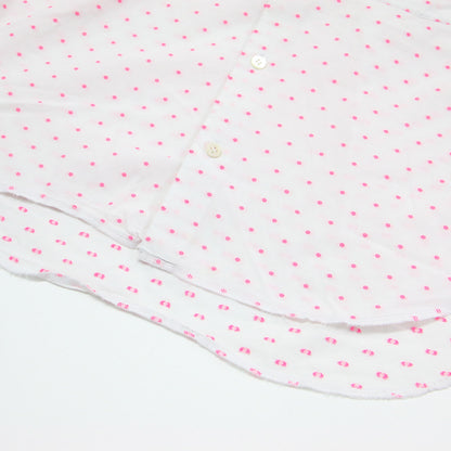 ドット 半袖 シャツ / ブラウス ボックスシルエット コンパクト ヘムライン 胸ポケット