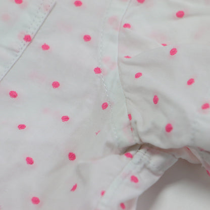 ドット 半袖 シャツ / ブラウス ボックスシルエット コンパクト ヘムライン 胸ポケット