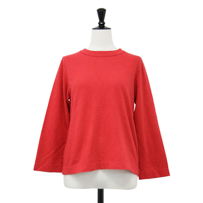 天竺 ロングスリーブ Tシャツ / カットソー クルーネック ロゴ 刺繍 コットン