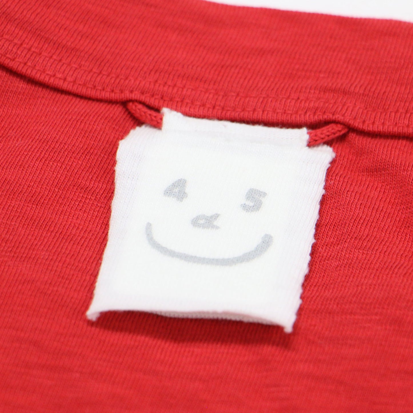 天竺 ロングスリーブ Tシャツ / カットソー クルーネック ロゴ 刺繍 コットン