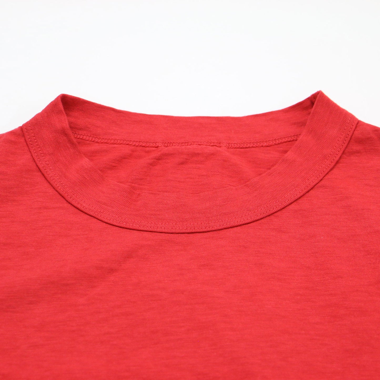 天竺 ロングスリーブ Tシャツ / カットソー クルーネック ロゴ 刺繍 コットン