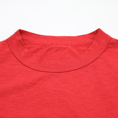 天竺 ロングスリーブ Tシャツ / カットソー クルーネック ロゴ 刺繍 コットン