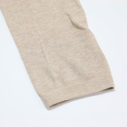 ホール超ガーゼの45色908タートル / ニット プルオーバー 長袖 ロングスリーブ コットン