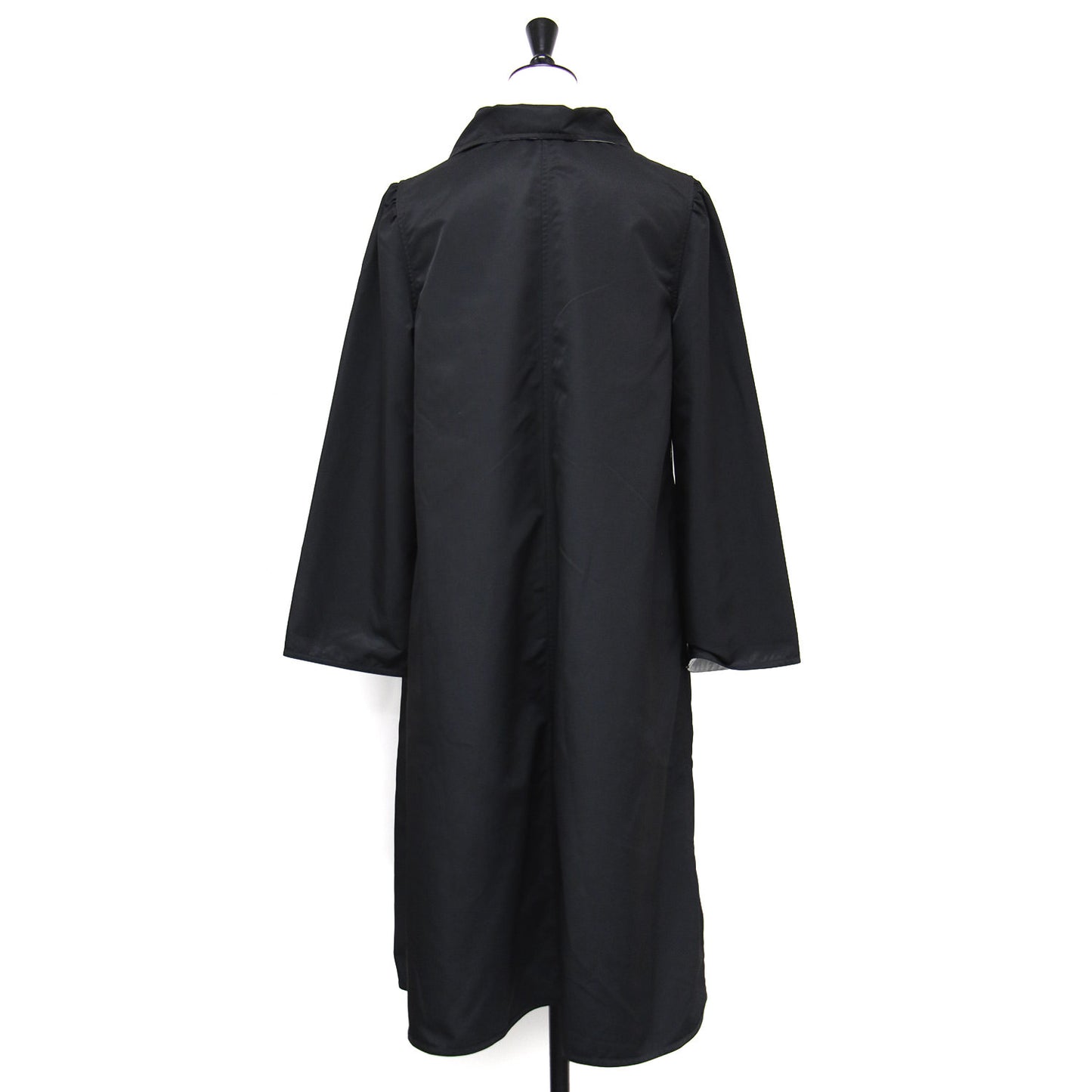 リバーシブル ステンカラー ロングコート / 長袖 Aライン 総柄 フレア タック