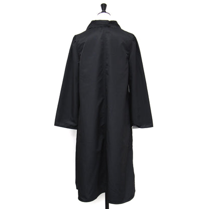 リバーシブル ステンカラー ロングコート / 長袖 Aライン 総柄 フレア タック