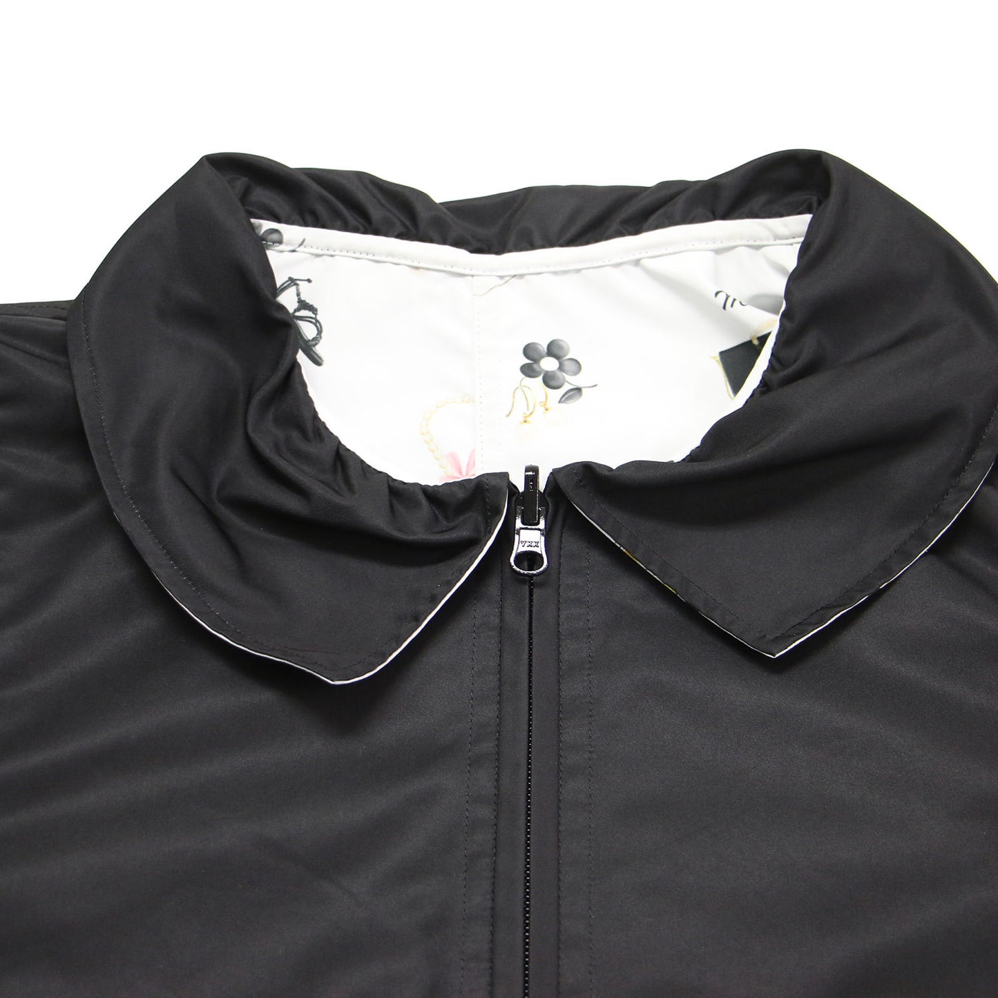 リバーシブル ステンカラー ロングコート / 長袖 Aライン 総柄 フレア タック