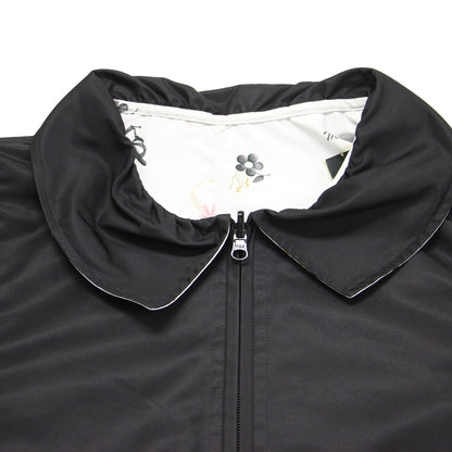 リバーシブル ステンカラー ロングコート / 長袖 Aライン 総柄 フレア タック