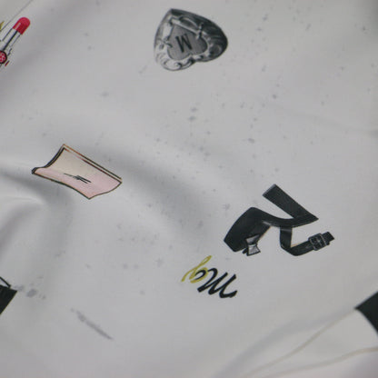 リバーシブル ステンカラー ロングコート / 長袖 Aライン 総柄 フレア タック