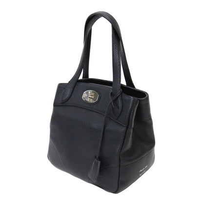 レザー トート バッグ / ハンドバッグ ターンロック 肩掛け スクエア