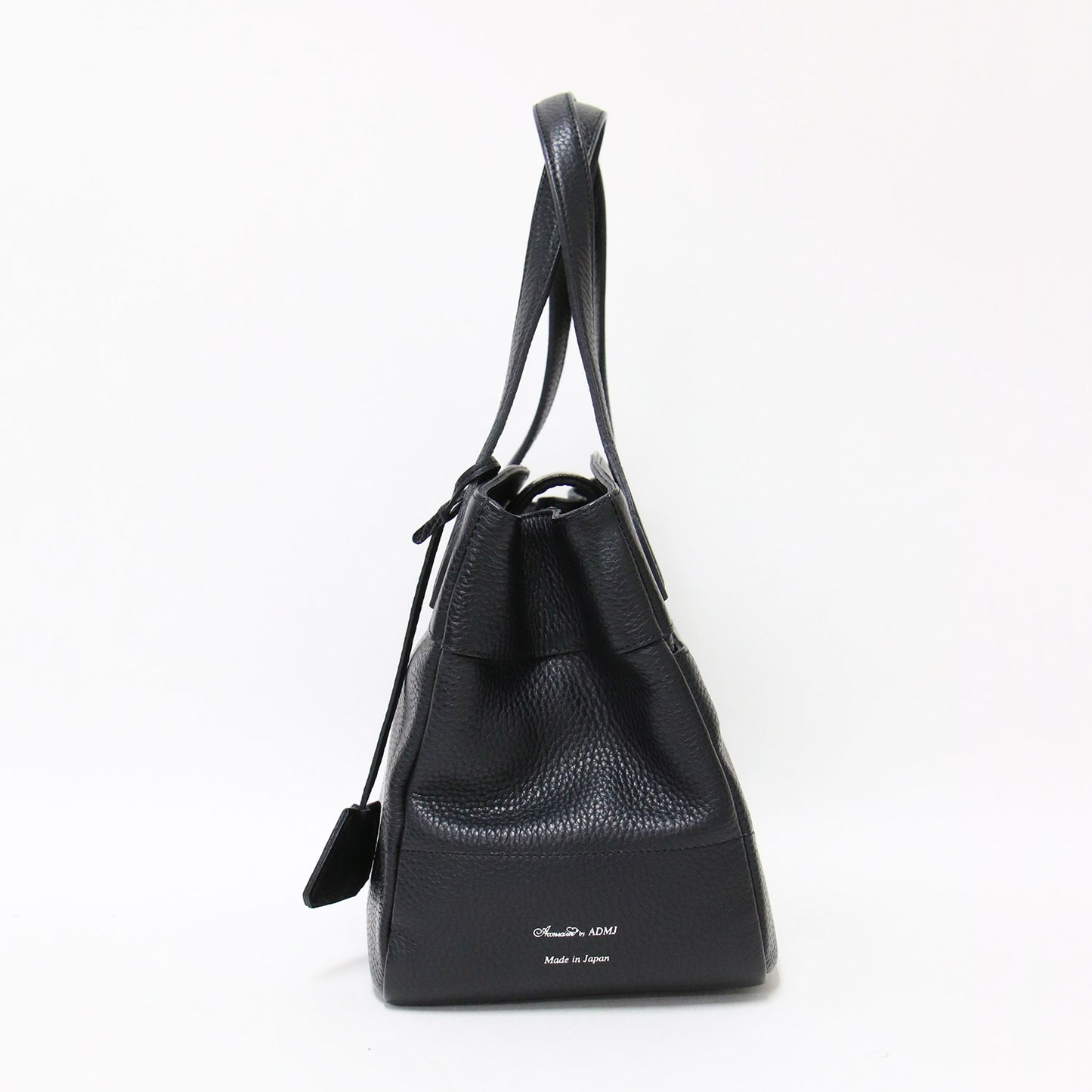 レザー トート バッグ / ハンドバッグ ターンロック 肩掛け スクエア