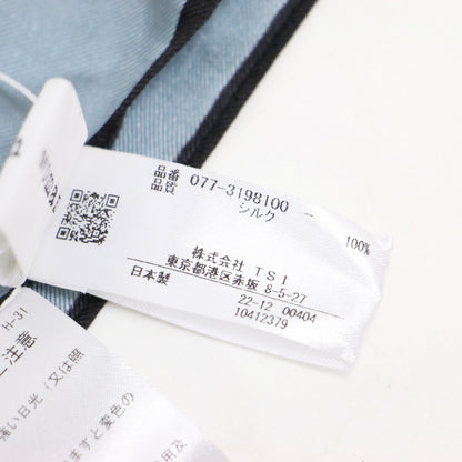 23春夏 オリジナル プリント シルク スカーフ / 総柄 ストライプ パリモチーフ