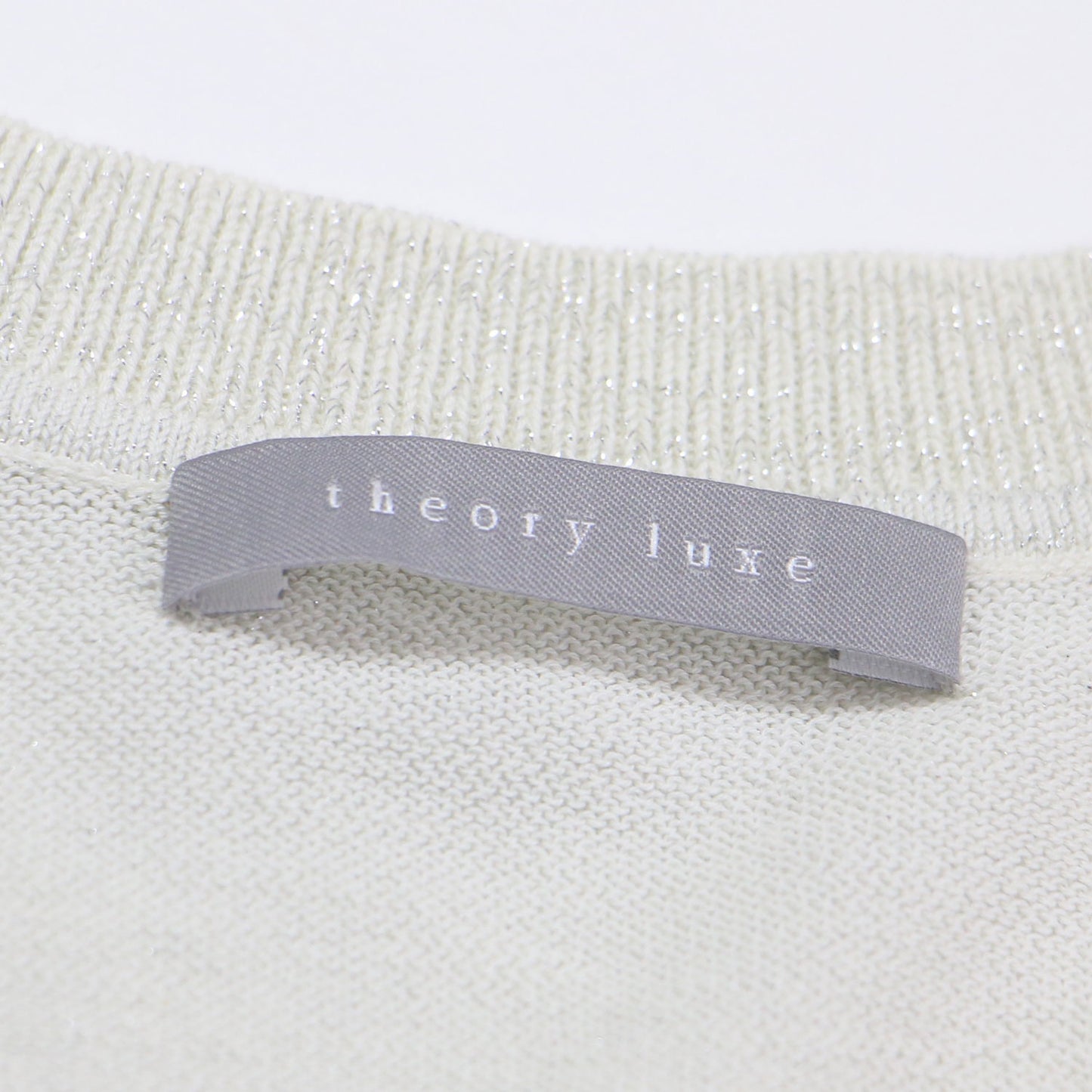 25春夏 Vネック 長袖 ラメ ニット / Lurex Knit Frickle Sweater セーター プルオーバー ハイゲージ コットン ナイロン