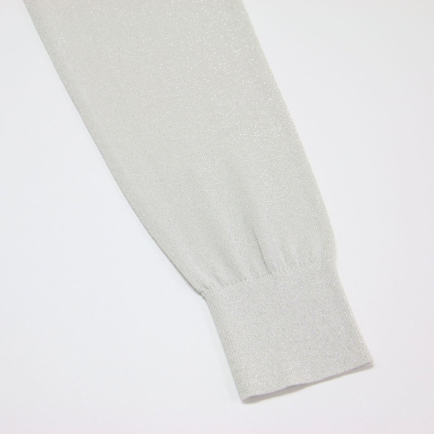 25春夏 Vネック 長袖 ラメ ニット / Lurex Knit Frickle Sweater セーター プルオーバー ハイゲージ コットン ナイロン