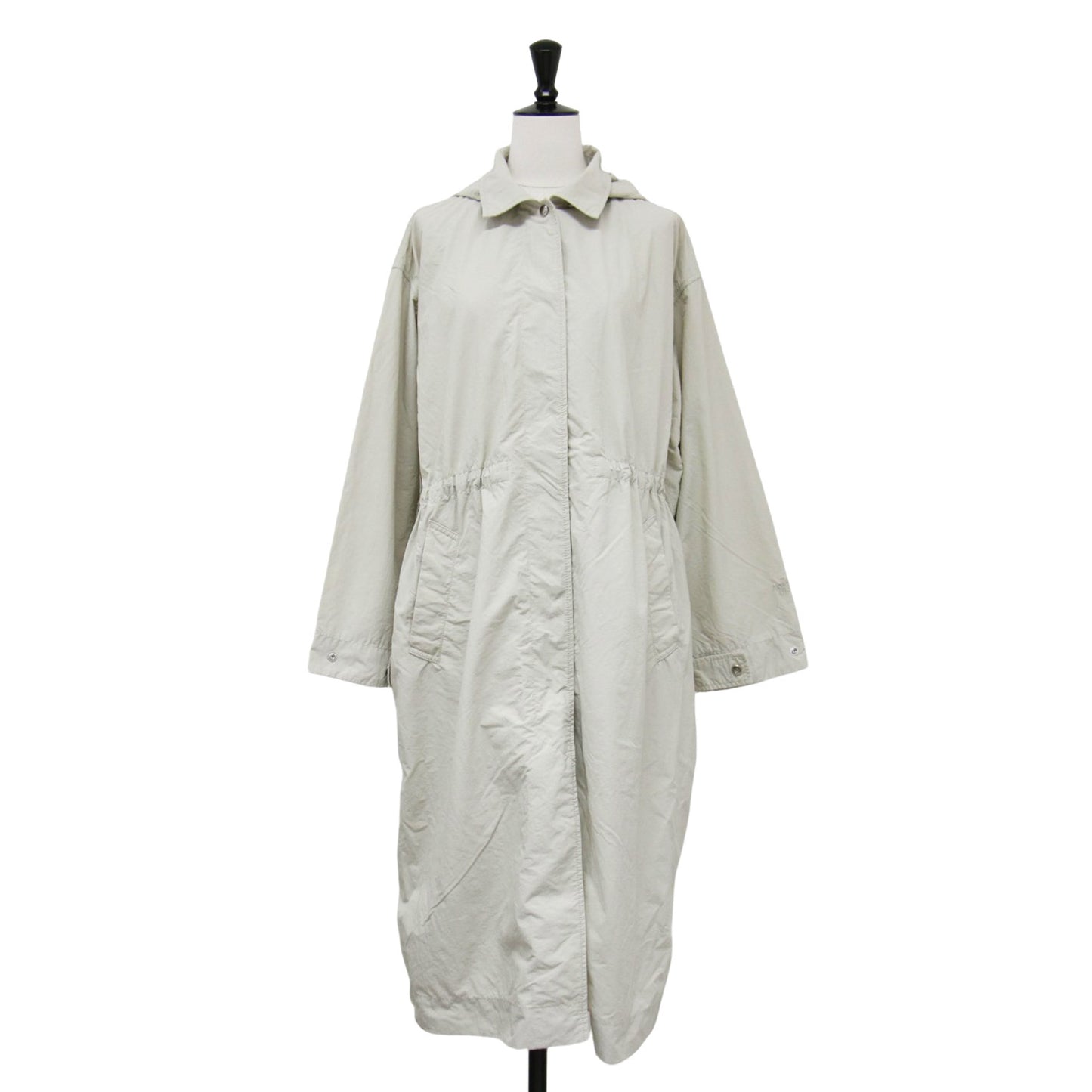 ロールパック ジャーニーズ コート NPW22360 / Rollpack Journeys Coat 長袖 膝丈 フード ギャザー スナップボタン ブランドロゴ 刺繍 ナイロン